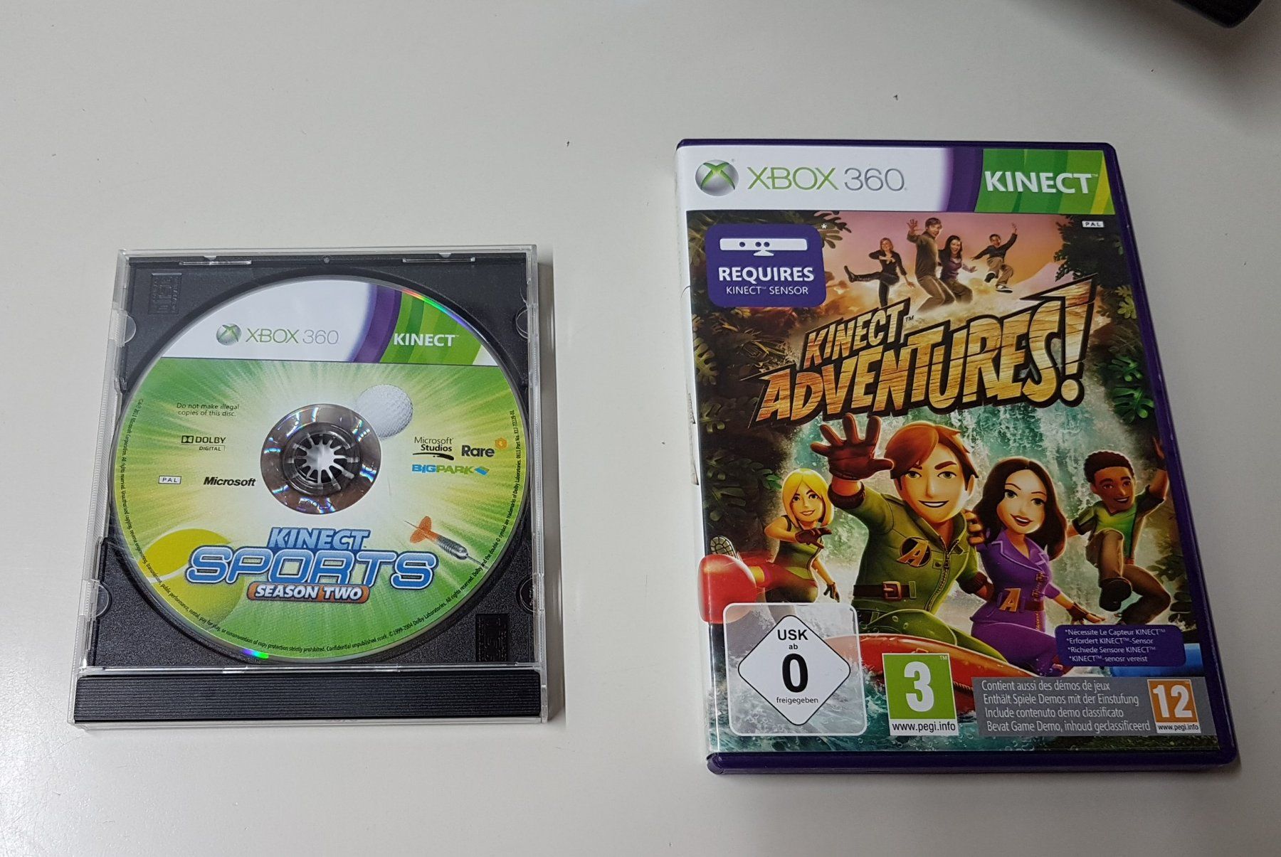 Microsoft Controller: 😎XB 360 Kinect Sensor  mit 2 Spiele – Gebraucht aus Schüpfheim von Games_Spielkonsolen 1
