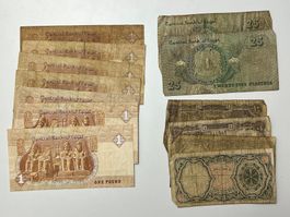 Ägyptische Pfund & Piaster Banknoten Konvolut