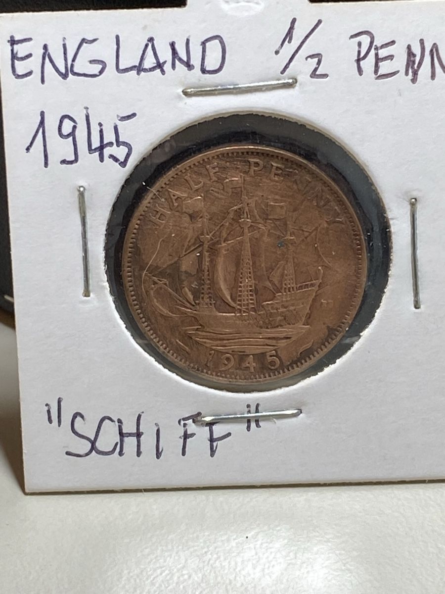 Tutti le monete: GB - 1/2 Penny - 1945 - Georges 6 – Usato da Payerne venduto da Mike1682