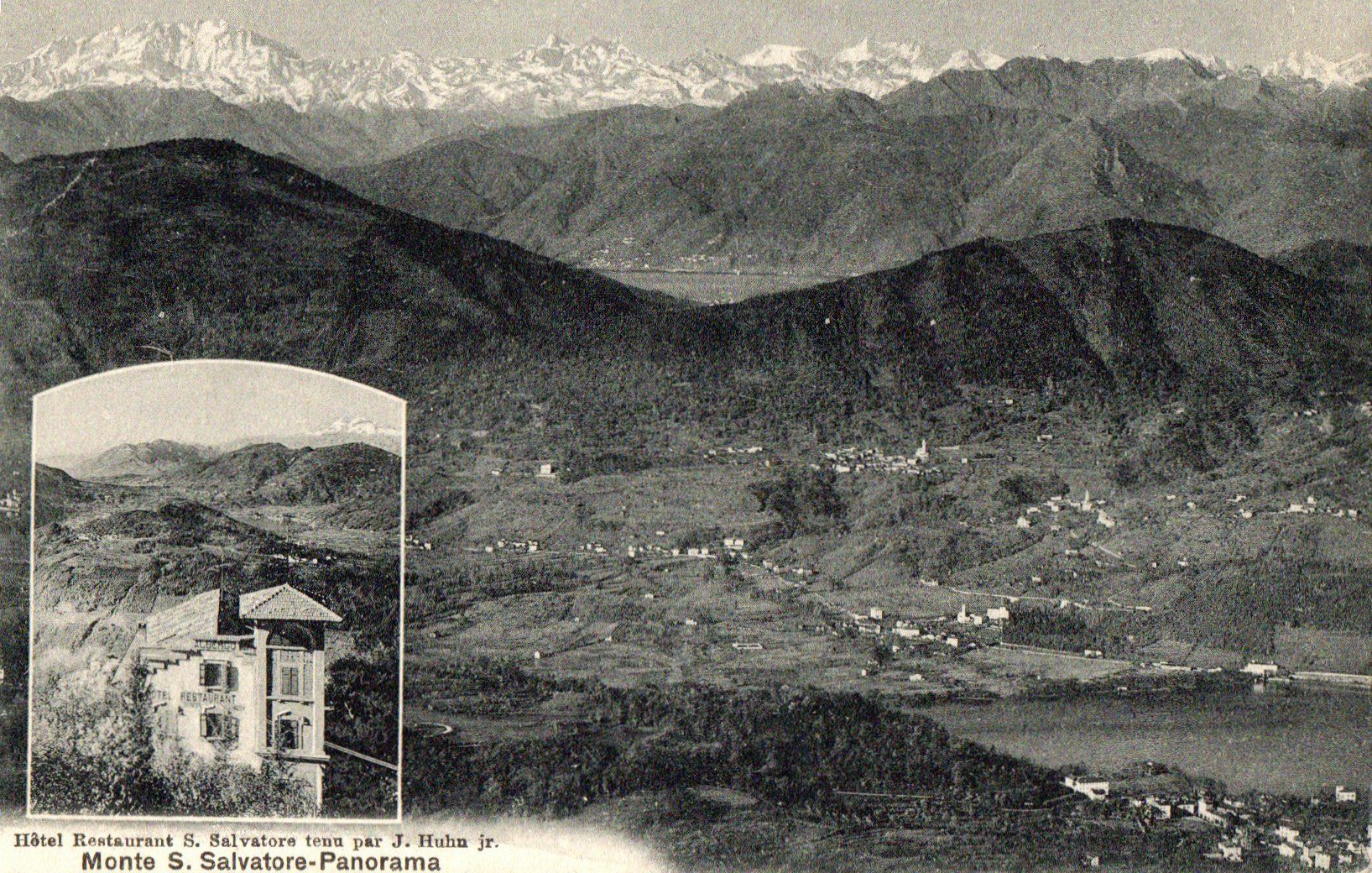 Cartoline postali: Monte S.Salvatore - Panorama – Usato da Melano venduto da pisonsdro