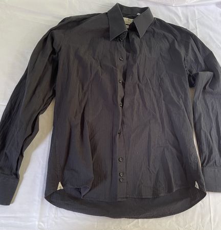 Chic Camicia Uomo-cotone Blue notte Con rilievi-L/XL