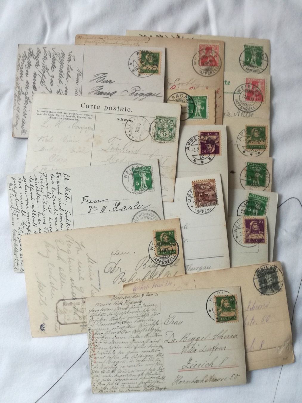 Cartoline postali: 16 AK Appenzell gelaufen Kleinformat – Usato da Zürich venduto da tol_b7c7 8