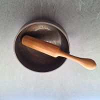 Klangschale mit Klöppel Tibetica Verziert