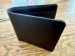 Portemonnaie Leder schwarz, handgefertigt , neu 