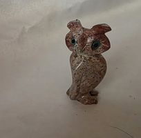 Eule Figur Speckstein siehe Foto