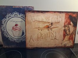 Zwei tolle Vintage Bilder / Metall