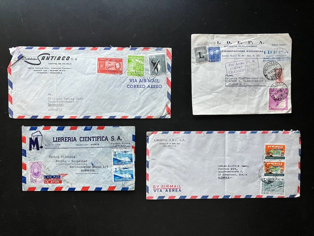Tutti i francobolli: Luftpostbriefe Lateinamerika 1950er Jahre – Usato da Nesslau venduto da zueri6 3