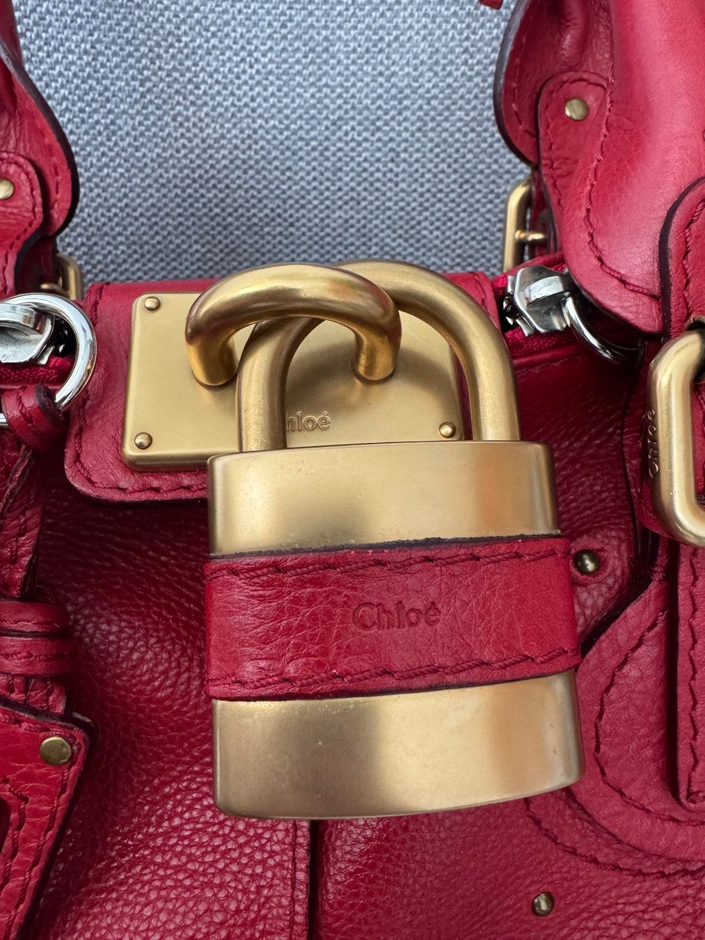 Chloé Borse da donna: Rote Chloé Paddington Dome Tasche – Usato da Balsthal venduto da armenharut 3