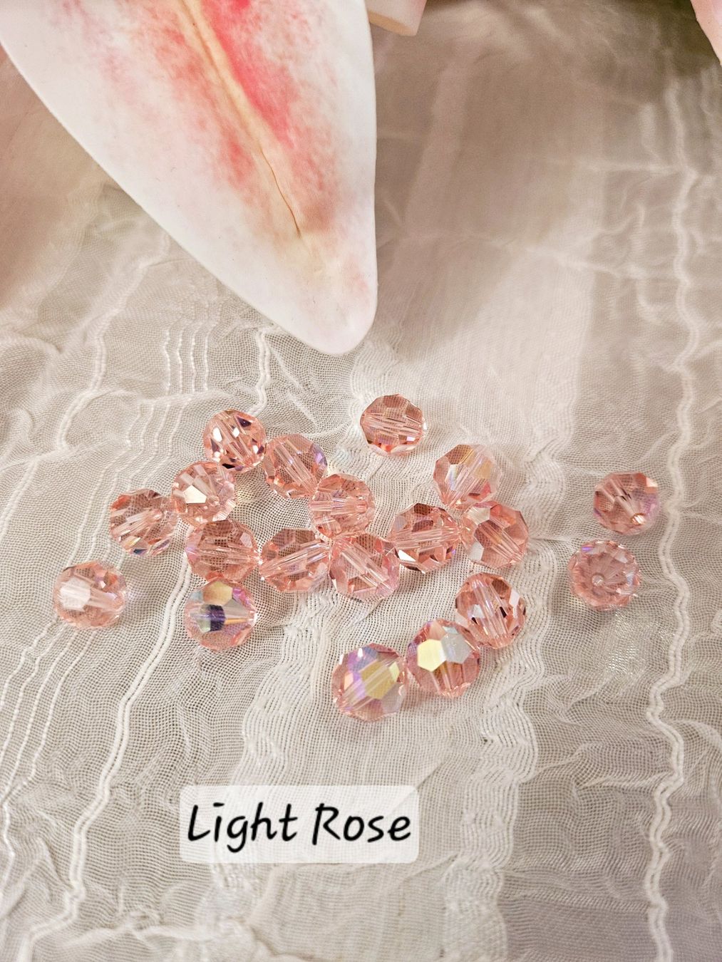 Perle (finte): Swarovski Perlen 8 mm 20 Stück Light Rose – Nuovo e nell'imballaggio originale da Dietikon venduto da Eleda