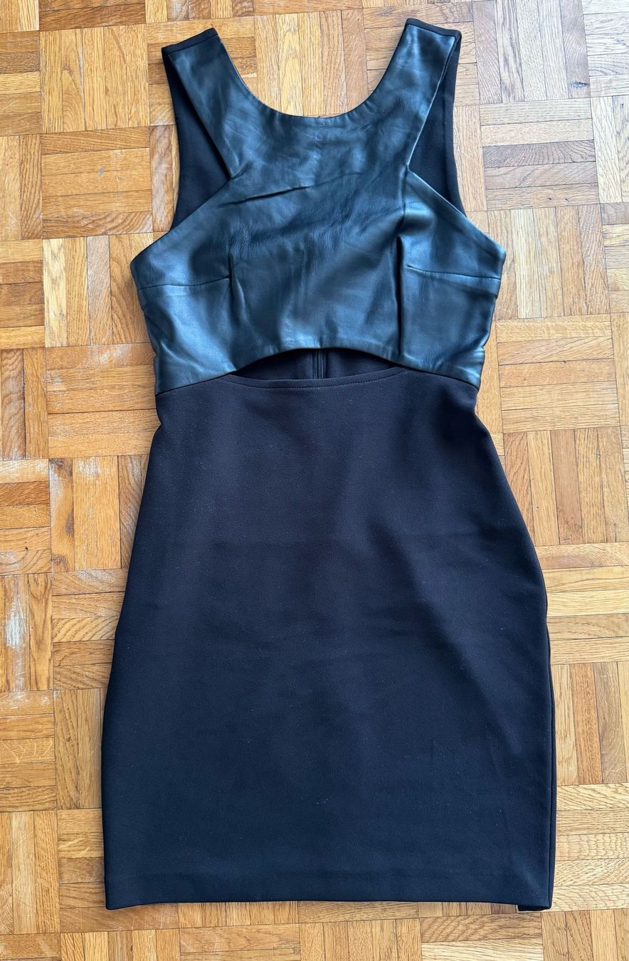DESIGN - Robe longue en mousseline et satin - Noir