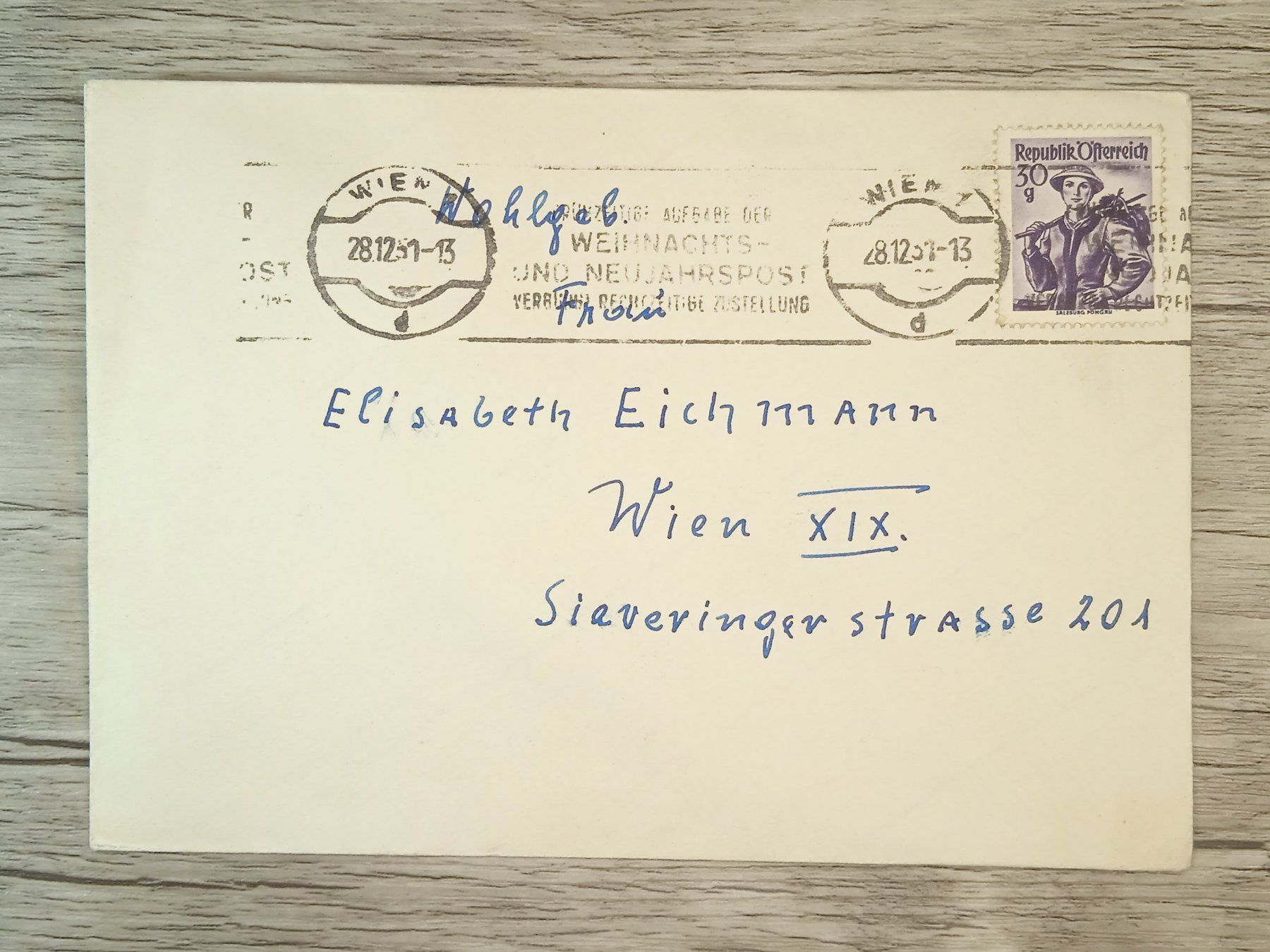 Tutti i francobolli: TR56 Enveloppe + Timbre Autriche 1951 – Usato da Cousset venduto da Patrick_Collections