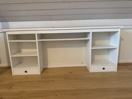 Schreibtisch Aufsatz Ikea Programm Hemnes weiss 