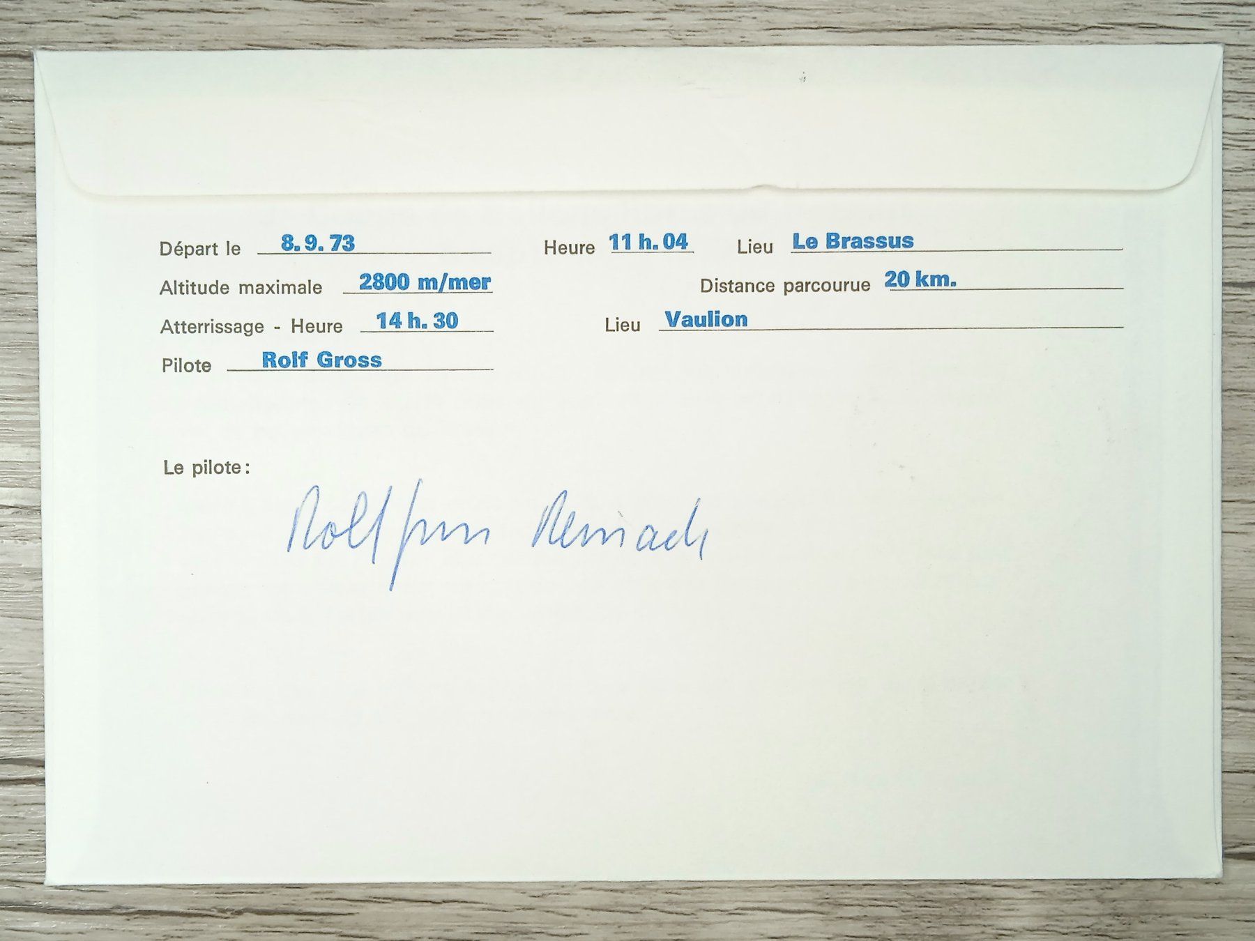 Tutti i francobolli: TR10 Enveloppe + Timbre Suisse 1973 – Usato da Cousset venduto da Patrick_Collections 1