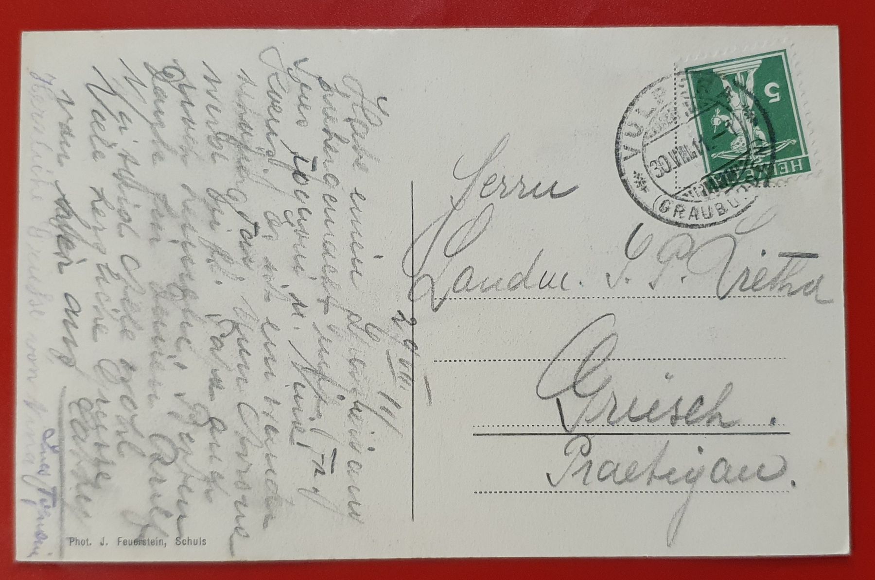 Cartoline postali: Alt Restaurant Avrona mit Pisoc 1911 – Usato da Kreuzlingen venduto da Rschweiz1 1
