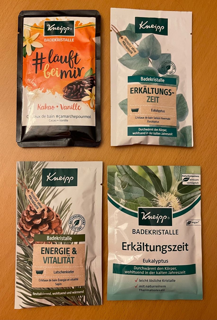 Altro per la cura del corpo: 4 Beutel Kneipp Badekristalle verschiedene Düfte – Nuovo e nell'imballaggio originale da Basel venduto da Seifehuesli