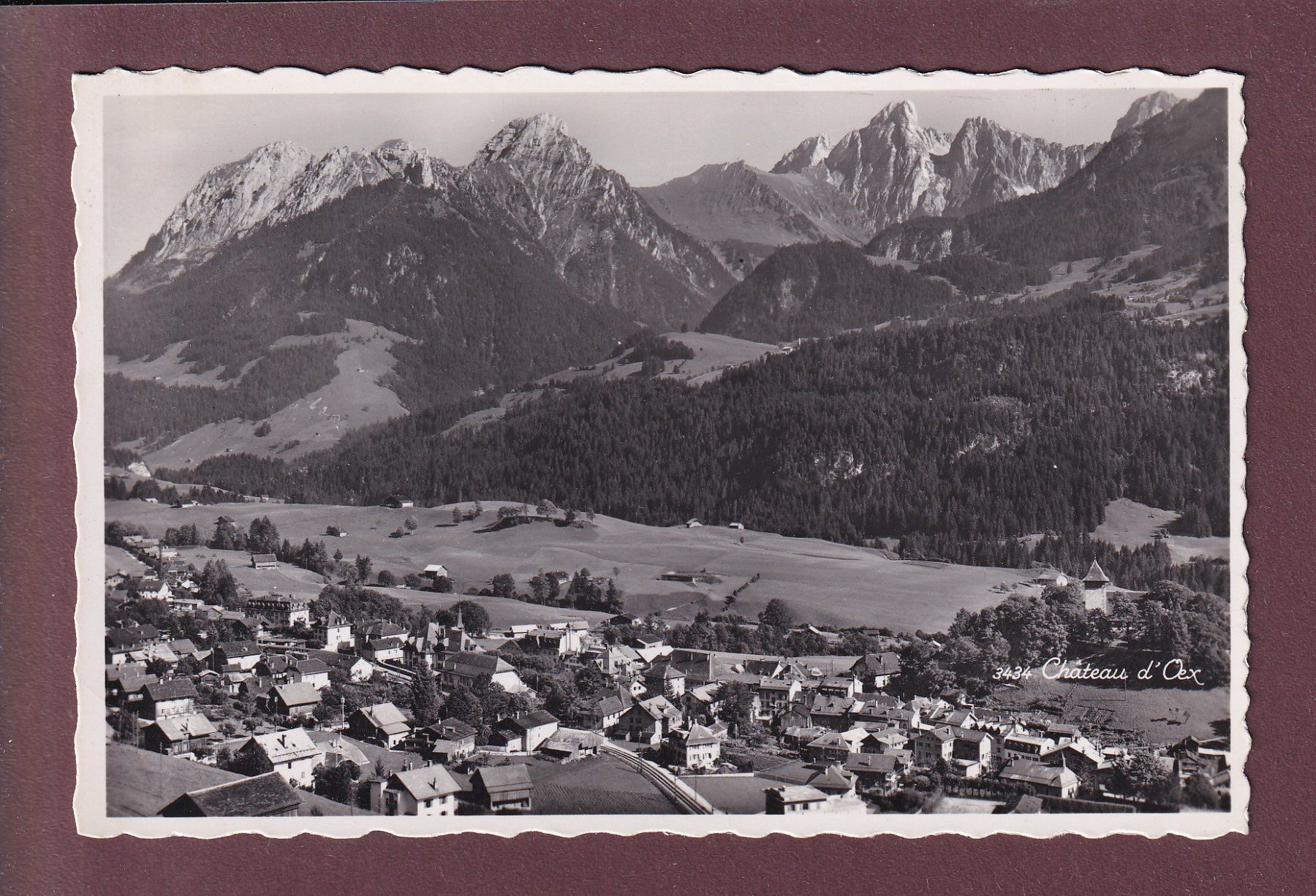 Ansichtskarten: CHÂTEAU D'OEX - 1945 – Gebraucht aus Pully von nicecards