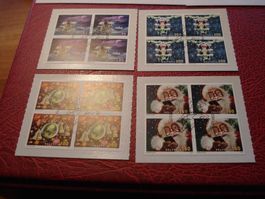 Satz Weihnachten, 2017, FDC + Lose 4erblock ET-o