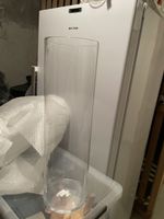 Dekorative Bodenvase / Zylindervase aus Klarglas