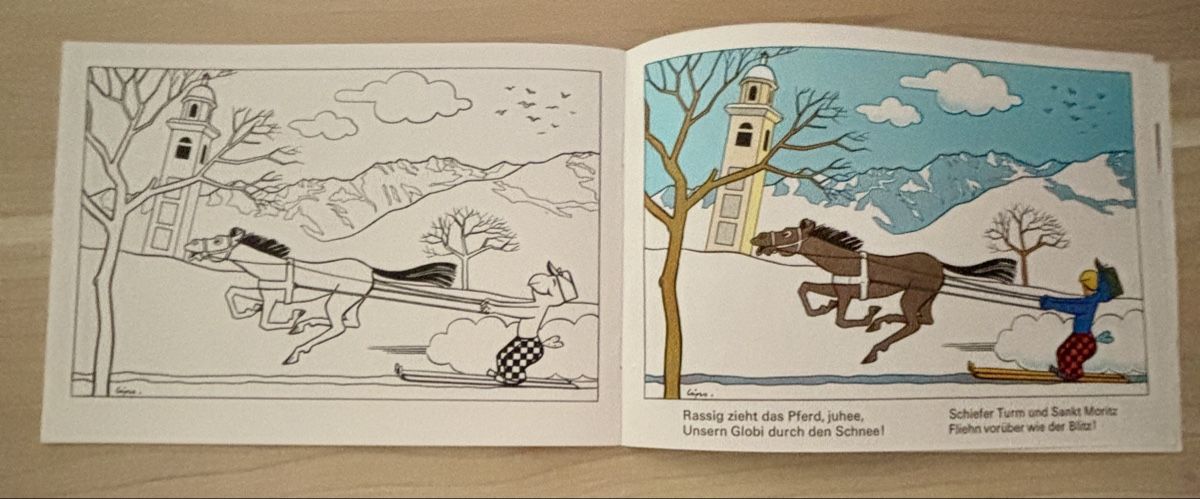 Fumetti: Globis Schweizer Reise, Malheft mit Versen, druckfrisch – Nuovo (secondo la descrizione) da Kehrsatz venduto da Raboy 2