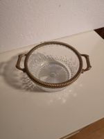 Schale Glas mit Gold gespritztem Rand