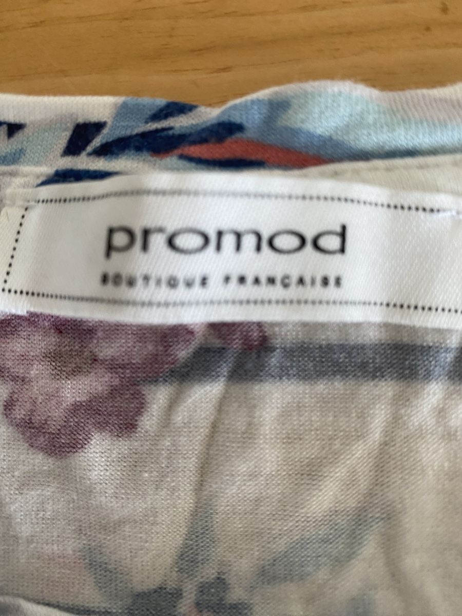 Promod T-shirt: Gestreiftes T-Shirt mit Blumen Gr. 34/36 – Usato da Hittnau venduto da Birdie68 1