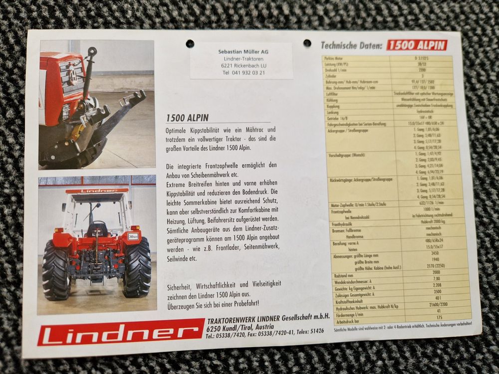 Lindner Original Catalogue – Lindner Fiche Technique – QTOY