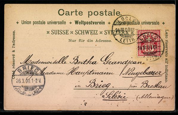 Cartoline postali: Litho Locle, Vue generale, Place du Marc – Usato da Berlin venduto da bartko-reher 1
