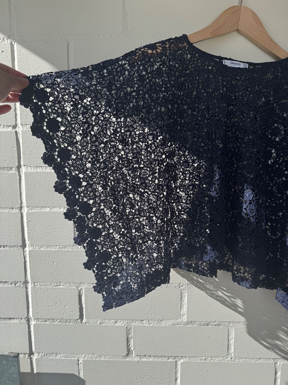 Mango Top: Mango Stickerei Oberteil dunkelblau  Onesize – Nuovo (secondo la descrizione) da Brütten venduto da Rod816 2