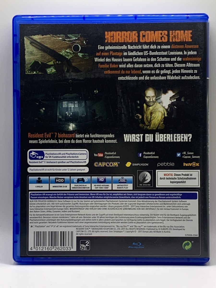 Sony Spiele: Resident Evil 7 biohazard - PS4 – Gebraucht aus Ostermundigen von RG-Collector 1