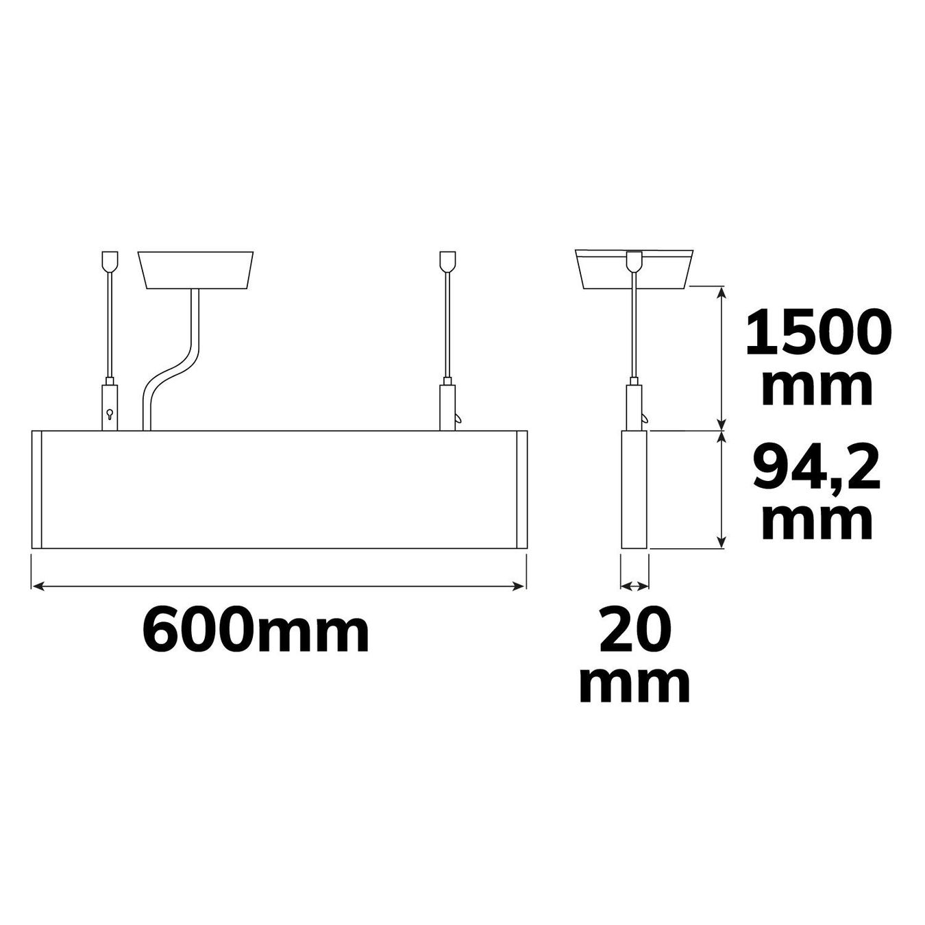 Lampadari & plafoniere: LED Pendelleuchte, Weiss, 60 cm Länge – Nuovo (secondo la descrizione) da Kreuzlingen venduto da Smart-Light 5