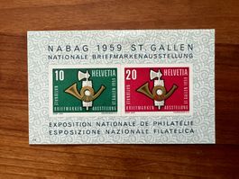 CH  1959  Nabag  Block * mit Falz  (5870)