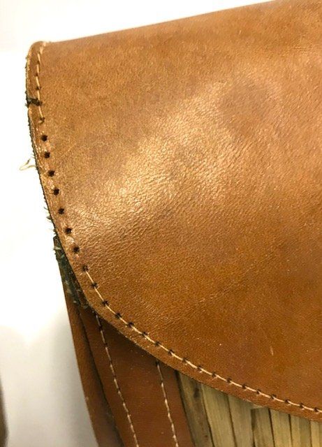 : Handtasche mit Leder und Korbweide 50er – Usato da Zürich venduto da gigimai67 6