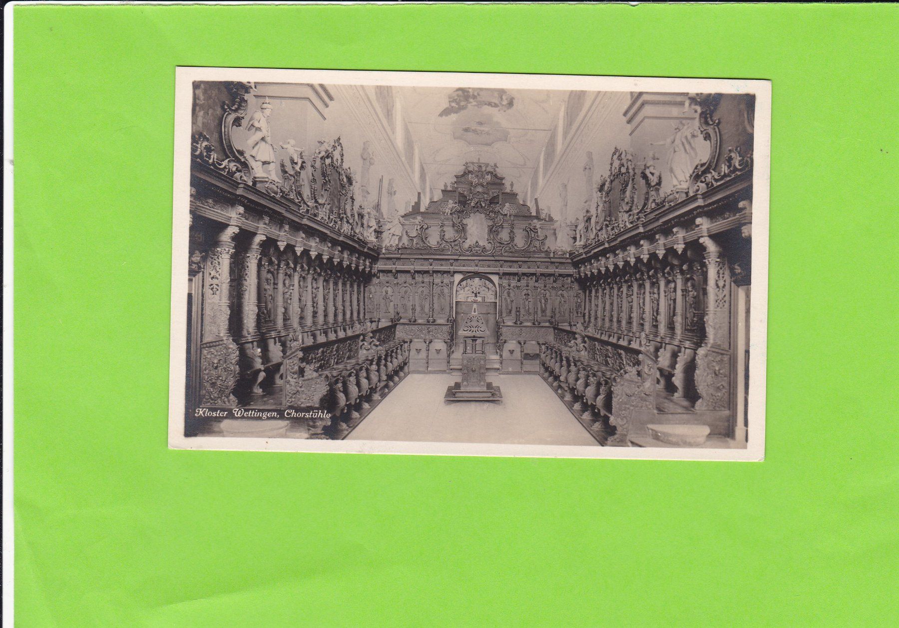 Ansichtskarten: Kloster Wettingen-Chorstühle – Gebraucht aus St. Peterzell von neckertal