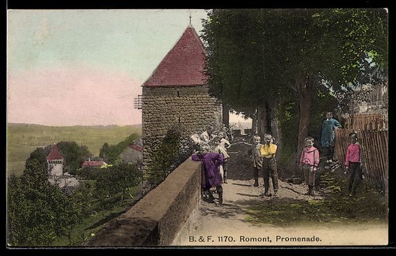 Ansichtskarten: AK Romont, Promenade – Gebraucht aus Berlin von bartko-reher