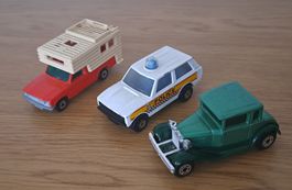 Matchbox Superfast Camper + Model A Ford + Rolamatics Police
