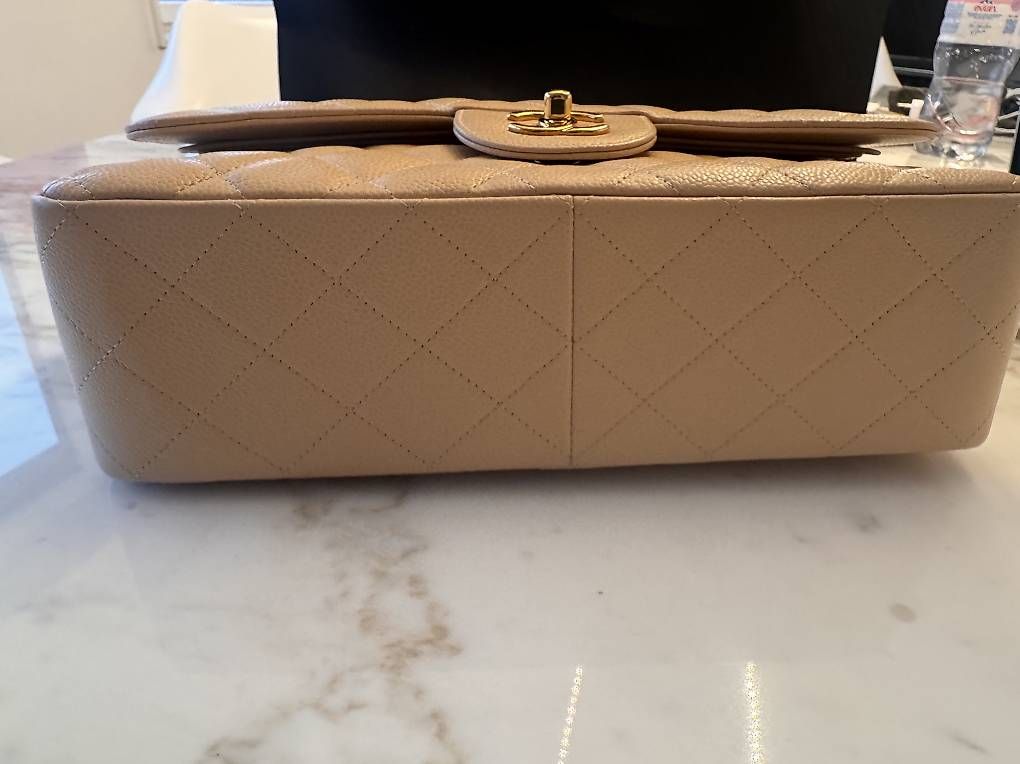 Chanel Borse da donna: Chanel Classic Double Flap Large Beige Caviar – Nuovo e nell'imballaggio originale da Zürich venduto da SAM16 3