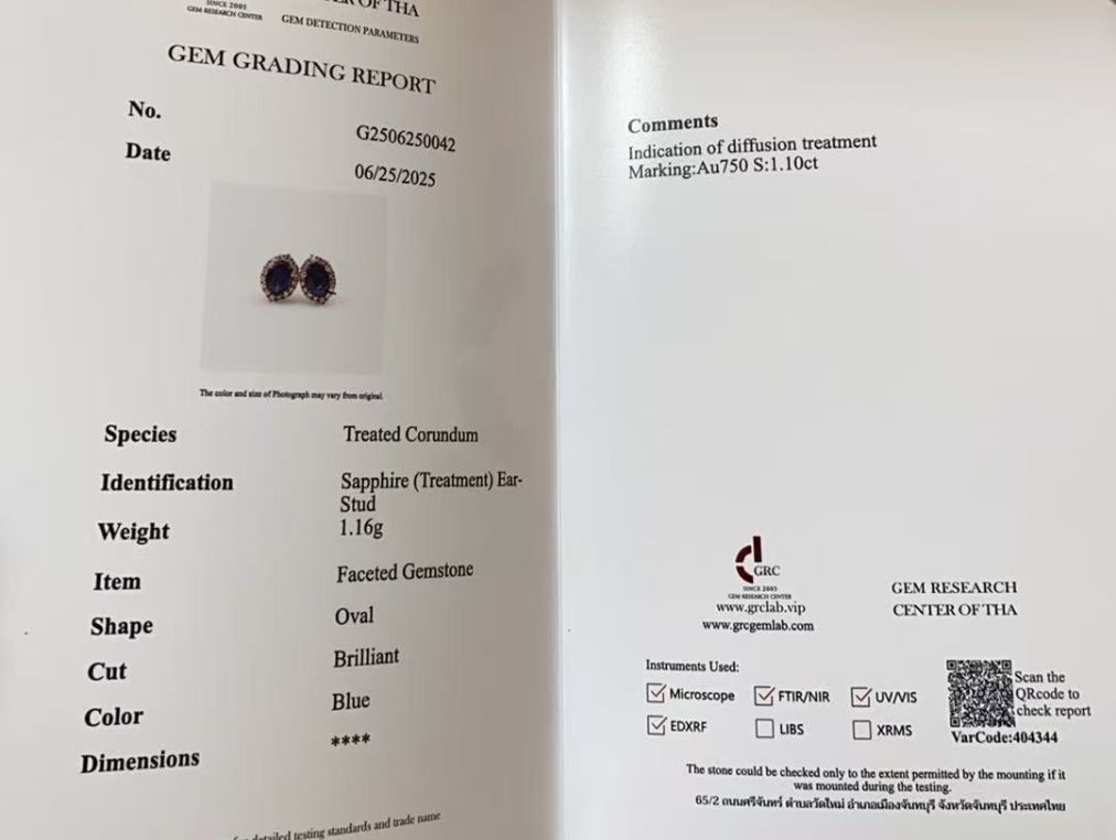 Ohrringe & -stecker: Saphir Ohrstecker 18k Gold Diamanten – Neu und originalverpackt aus Sarnen von Yingsperlen1 3