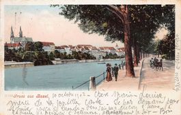 Gruss aus Basel gel. 1902 Feldpost EIDG. KRIEGS-COMMISSARIAT