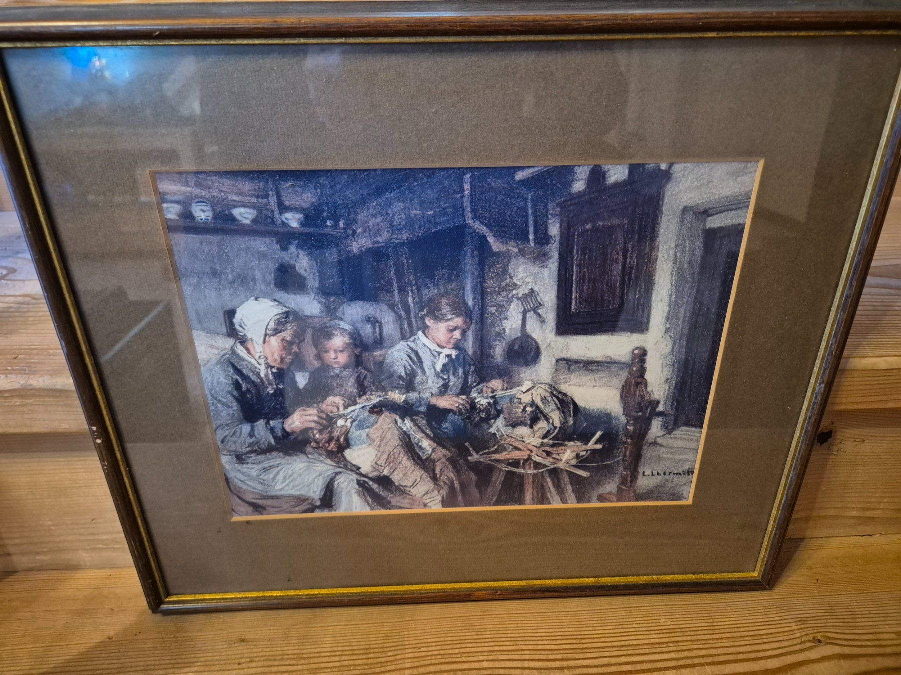 Grafica & Litografie: Alte Lithographie, L. Lhermitte, gerahmt – Usato da Grandval venduto da ChezJerome