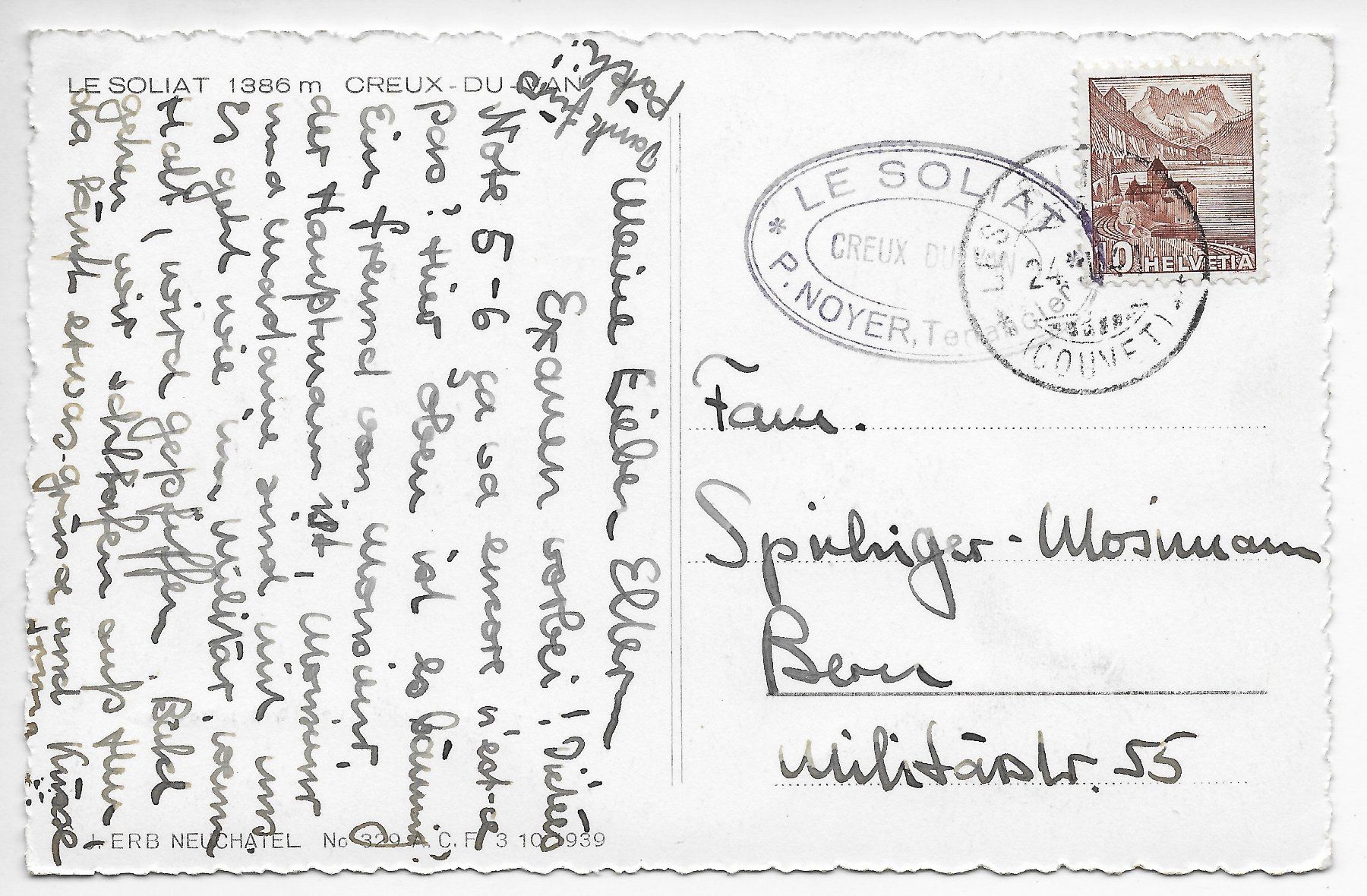 Cartoline postali: Le Soliat Creux-du-van – Usato da Hefenhofen venduto da Richsalz 1