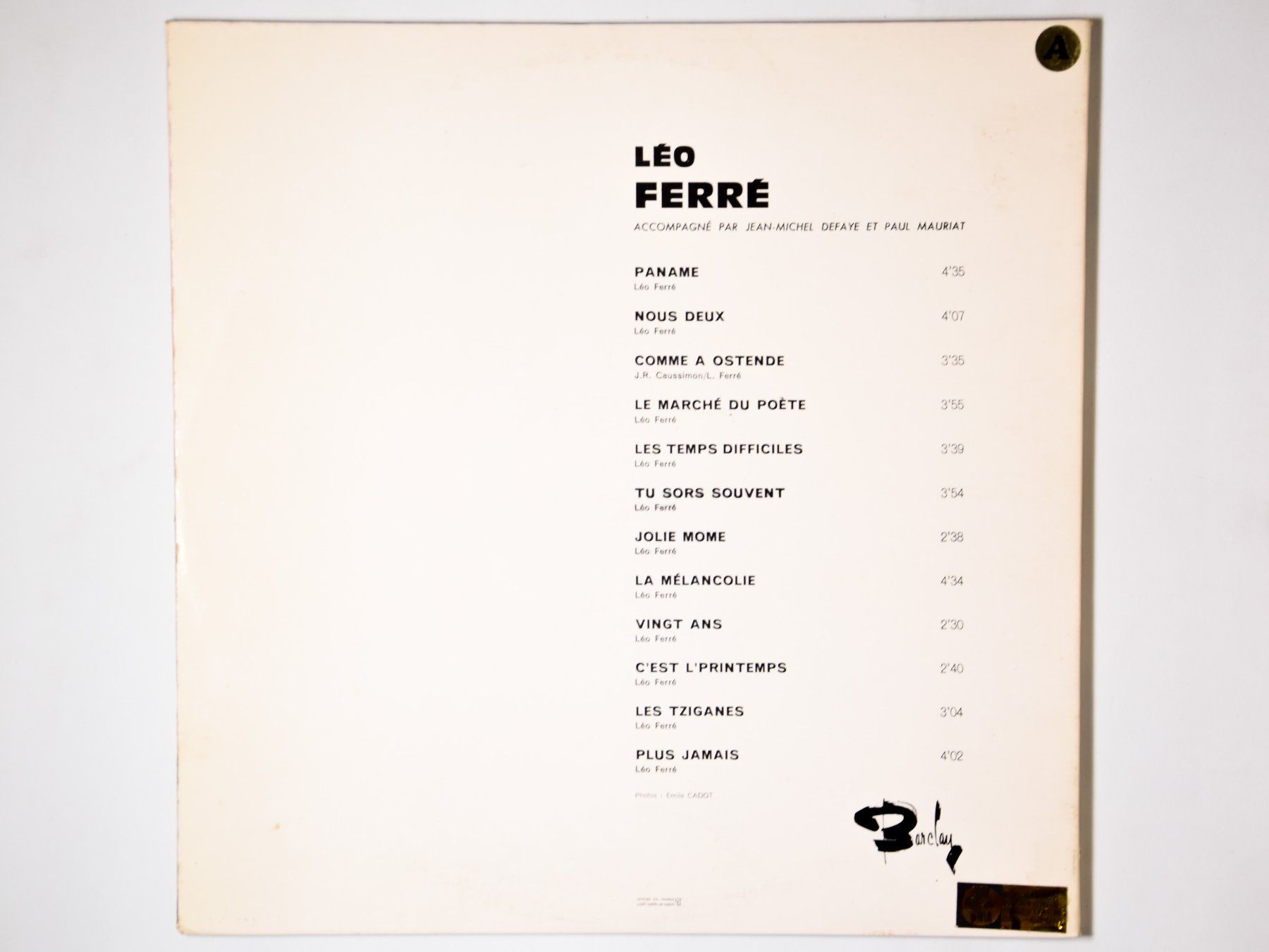 Dischi in vinile: Léo Ferré chante en multiphonie stéréo – Usato da Belmont-sur-Yverdon venduto da ag97 1