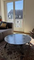 Round Metal Coffee Table — Industrial Vintage Design