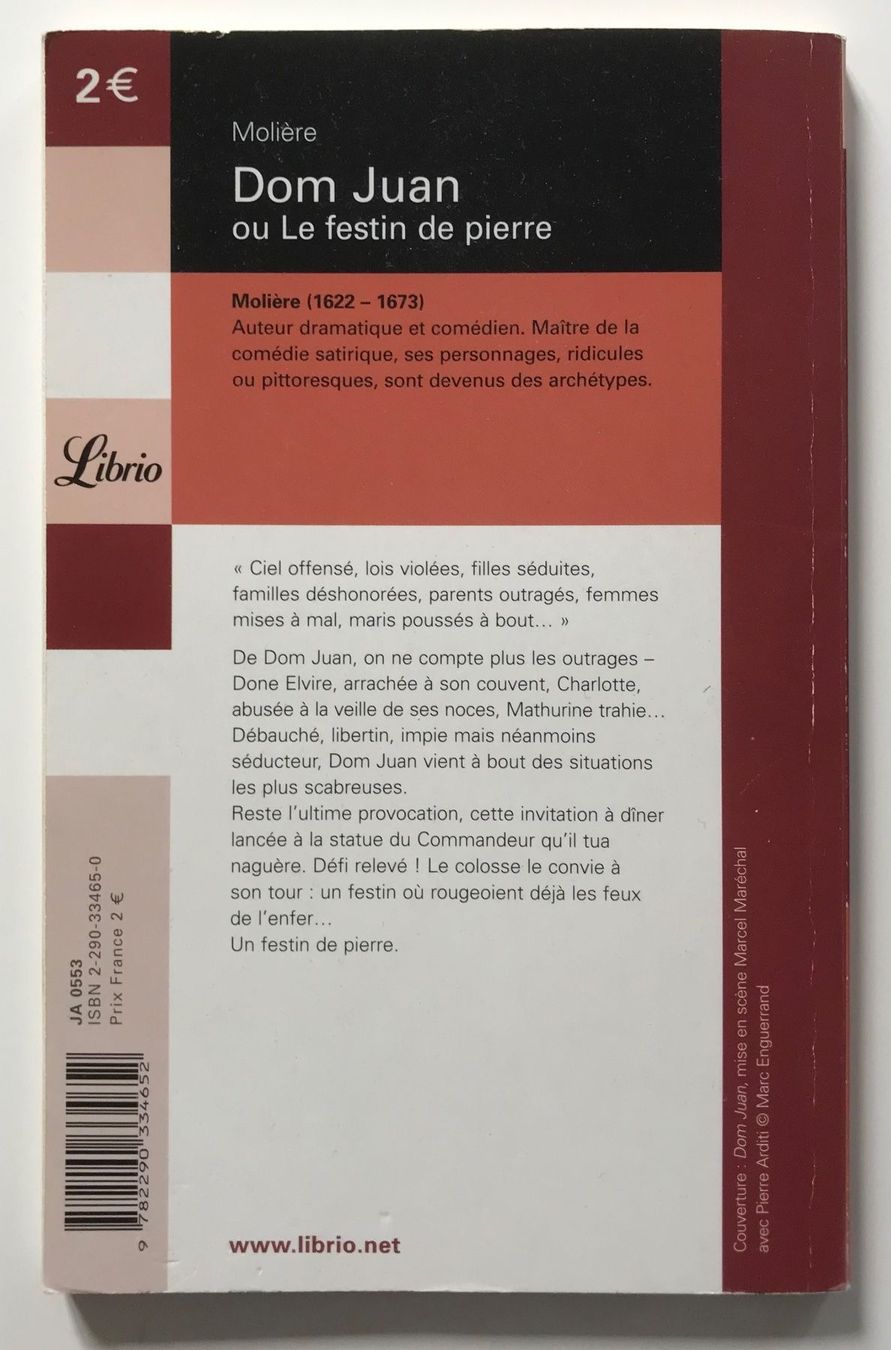 Libri: Dom Juan - Molière – Usato da Biel/Bienne venduto da granitod 1