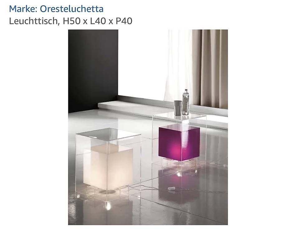 Tables: Moderner Leuchttisch aus Acrylglas – D'occasion à Lenzburg par B.Guarino 1
