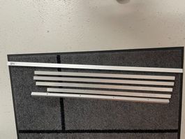 Alu-Profile, U-Form 3x80x2cm, 2x1mx2cm, 1x 71x2cm,
