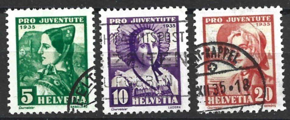 Alle Briefmarken: 1936 Pro Juventute – Gebraucht aus Trübbach von Sammer51