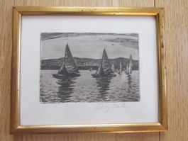 Segelboote, Signiert