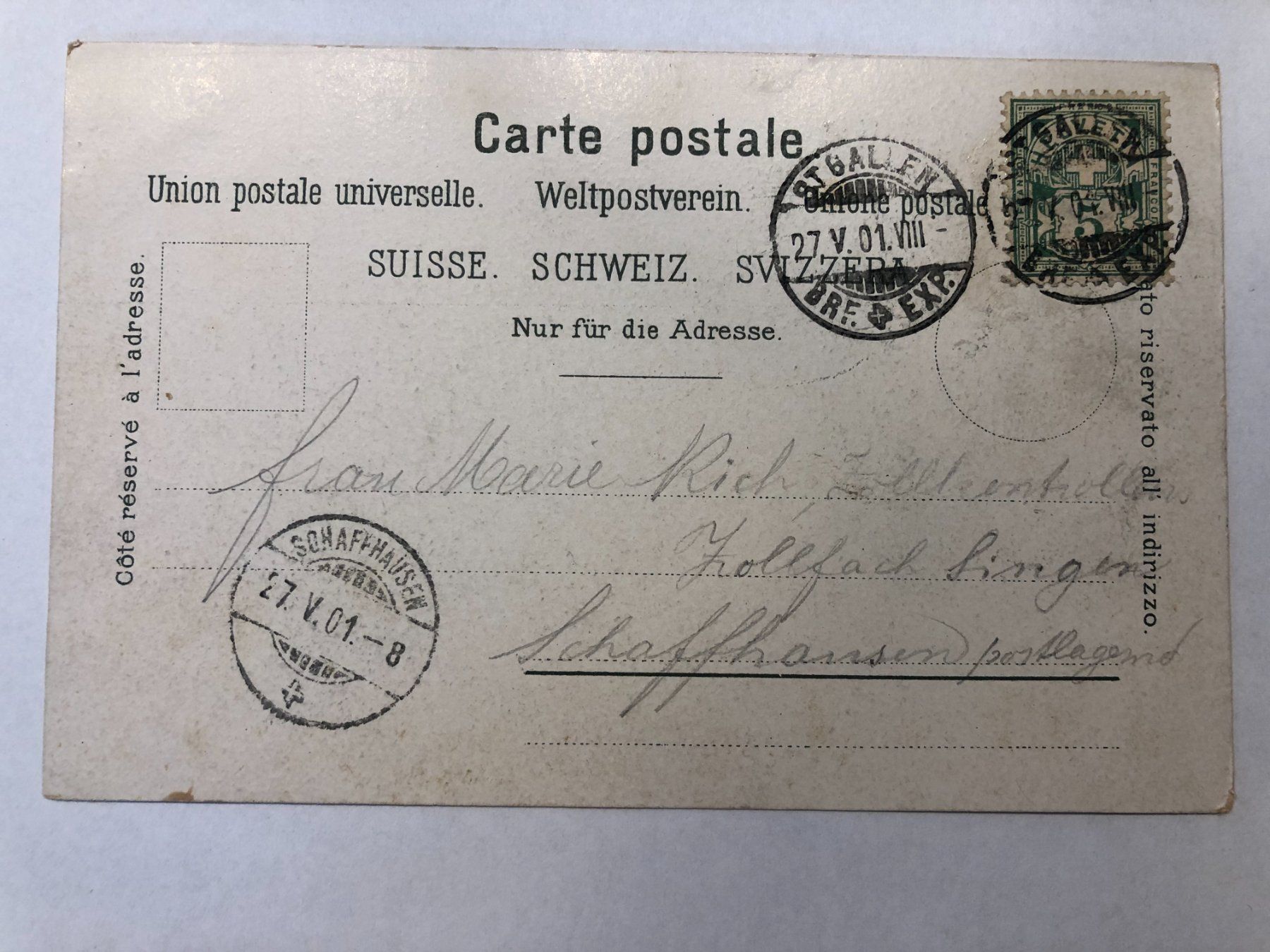 Ansichtskarten: Gruss aus Teufen 1901 – Gebraucht aus Pfäffikon ZH von Waltoversand 1