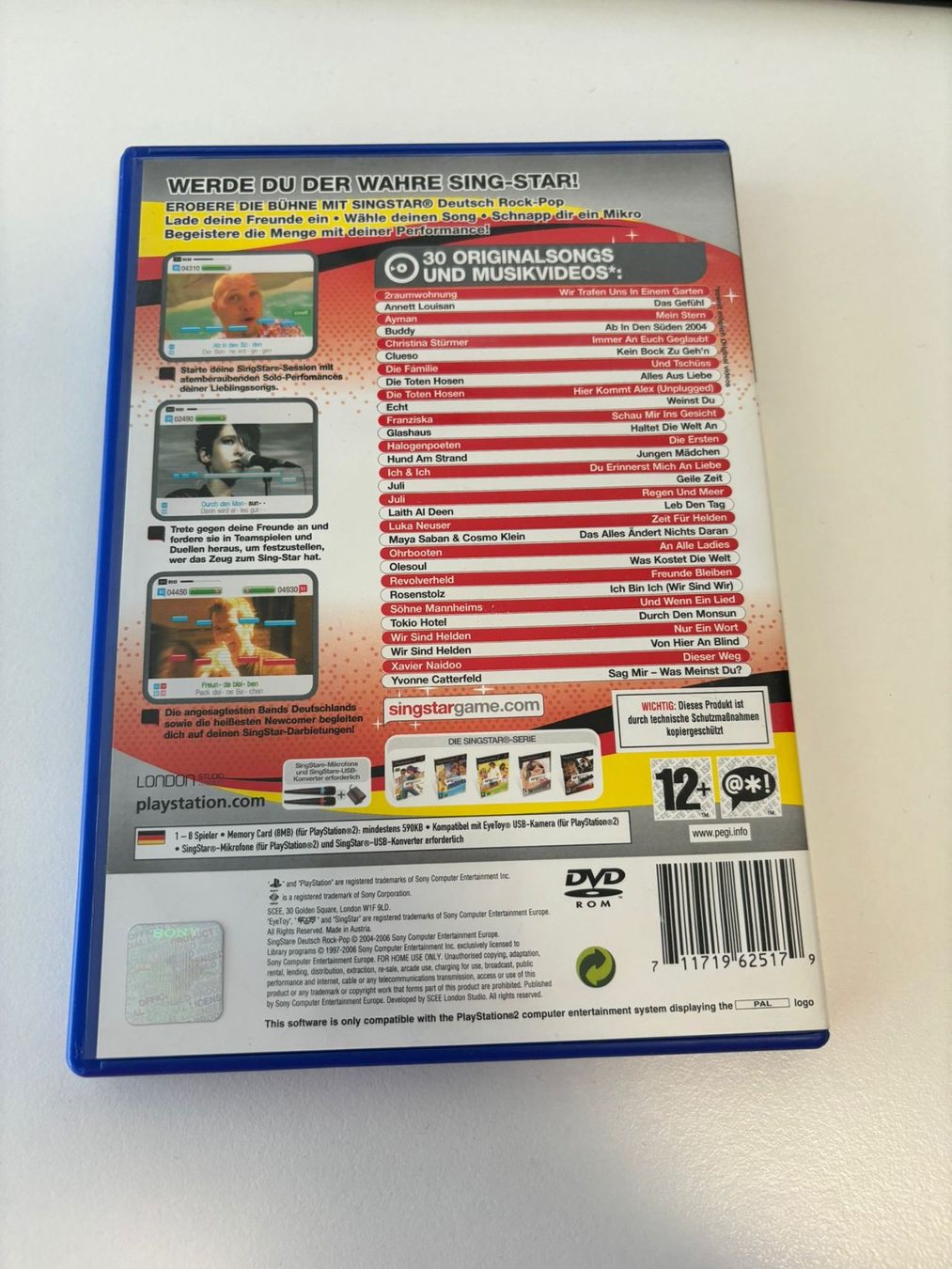 Spiele: Singstar Deutsch Rock-Pop (PS2) – Gebraucht aus Herisau von Seyashop1 2