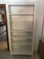 Bücherregal weiss Holz mit sechs Fächern
